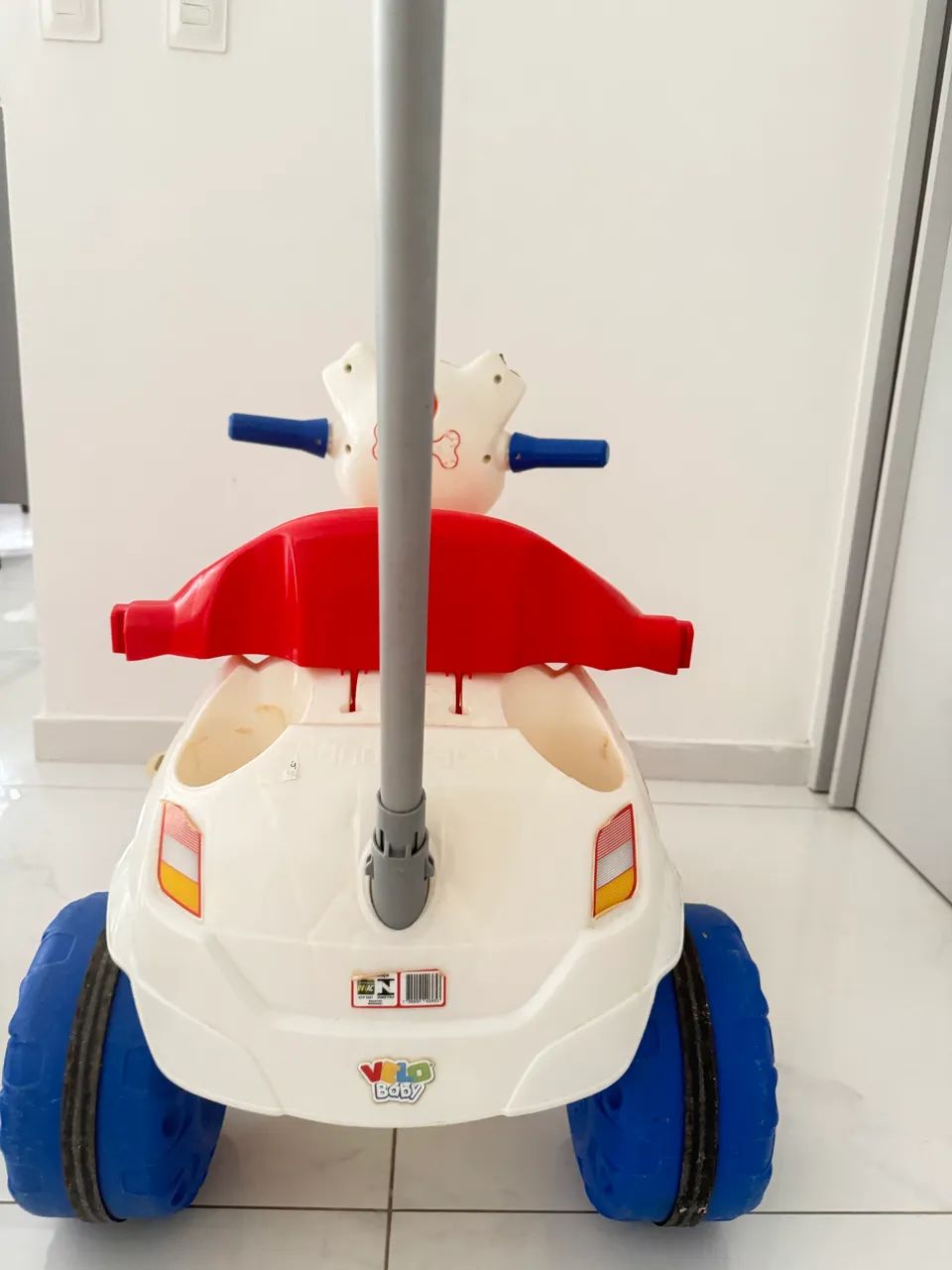 Motoca Velobaby Passeio Com Pedal Branco - Foto 2