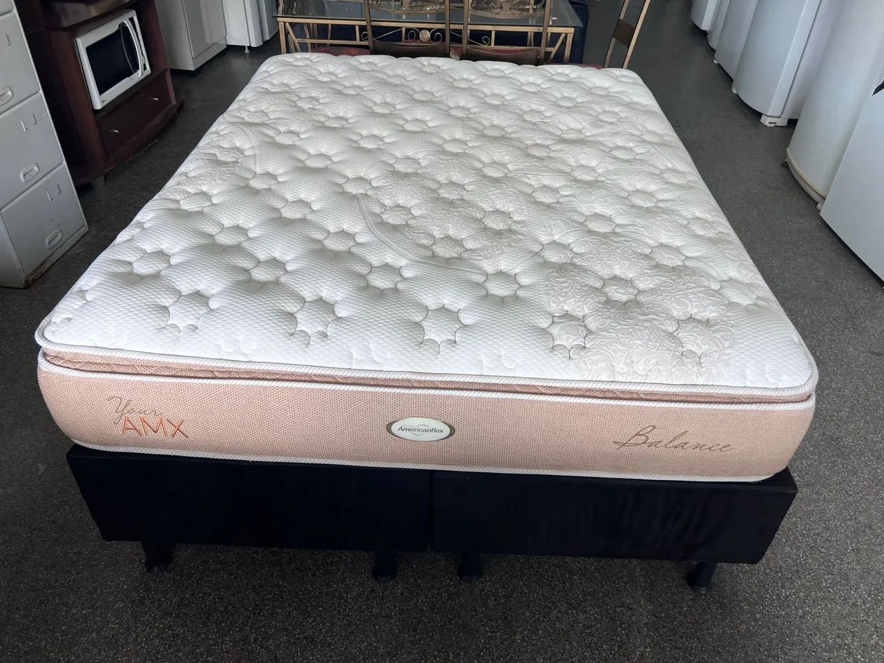 Cama box Queen size Colchão americaflex molas ensacandas bambú  - Foto 4