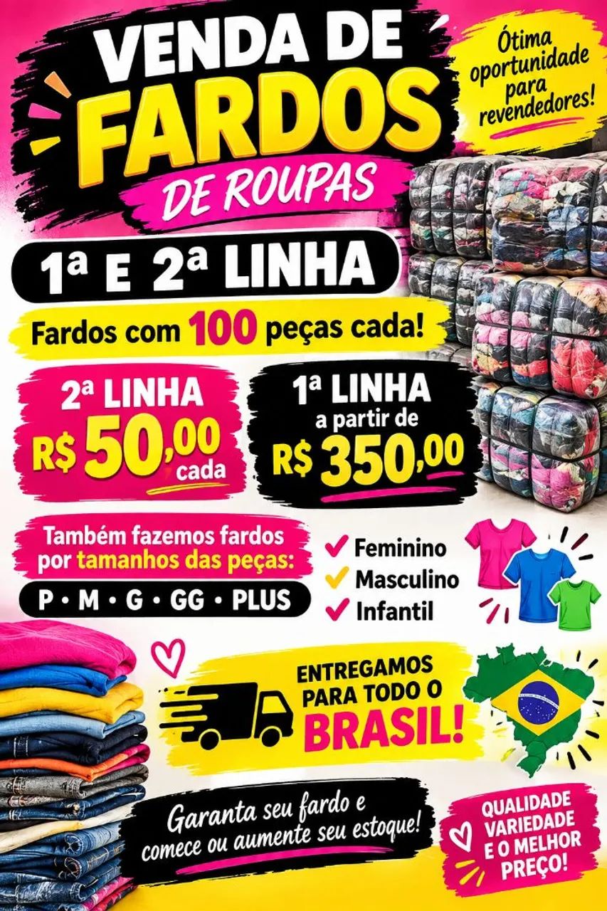 Vendo fardos de roupas 