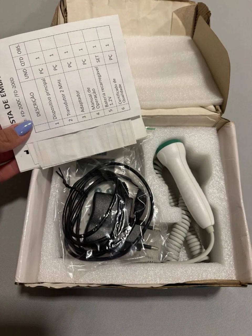 Doppler Fetal Portátill com Tela de LCD Digital Colorido MD FD-200B - Foto 4