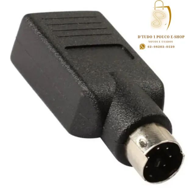 Adaptador Conversor Transforma Ps2 X Usb-a P/ Teclado Mouse- NOVO