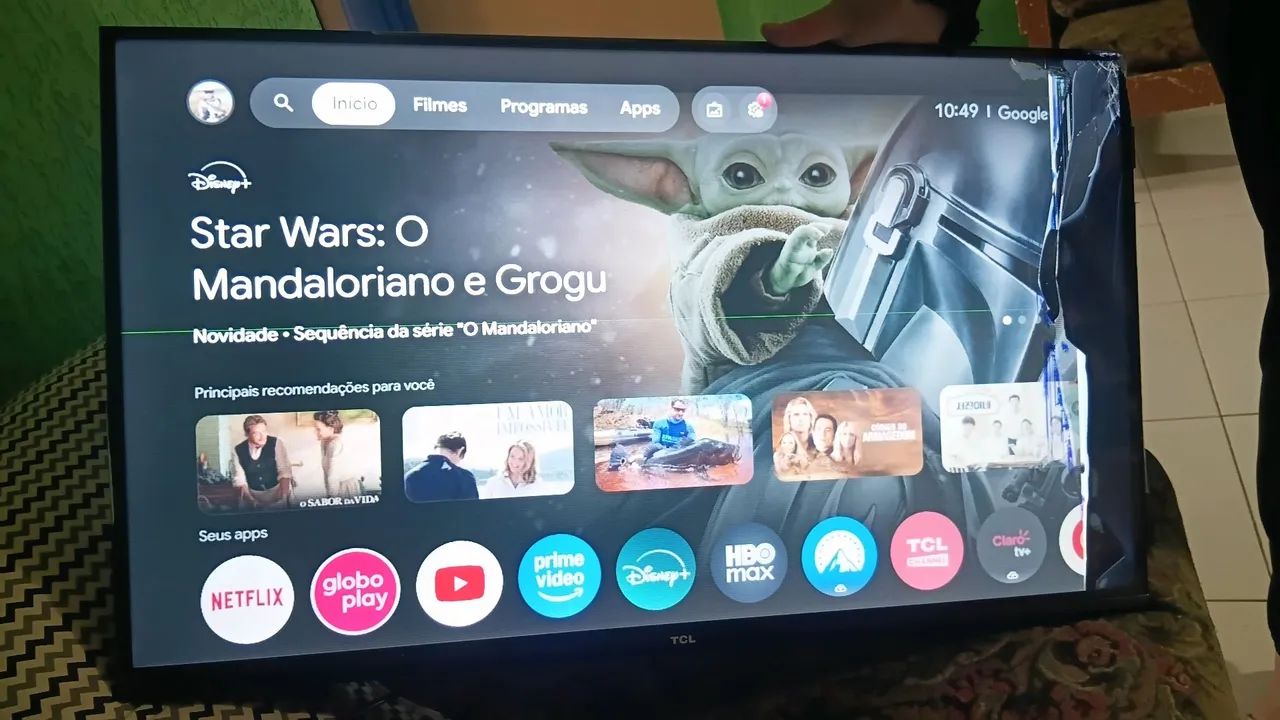 Tv smart.tcl Qled  android  obs:para concerto 