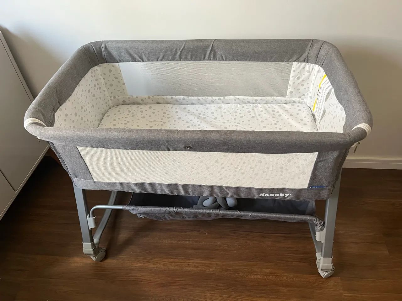 Berço Moisés Co-bed KaBaby com Balanço e Cesto - Cinza - Foto 3