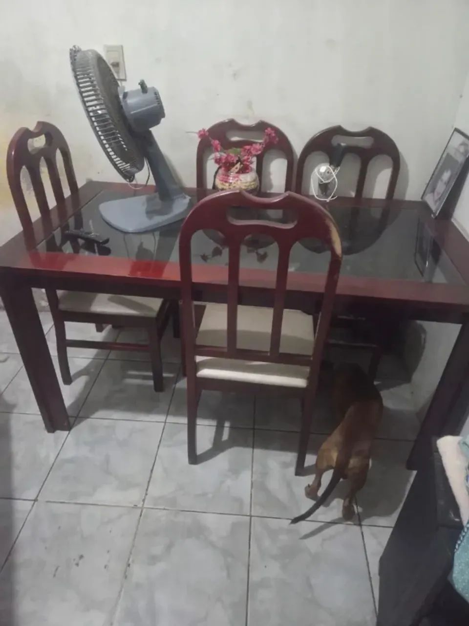 Mesa madeira Maciça com vidro