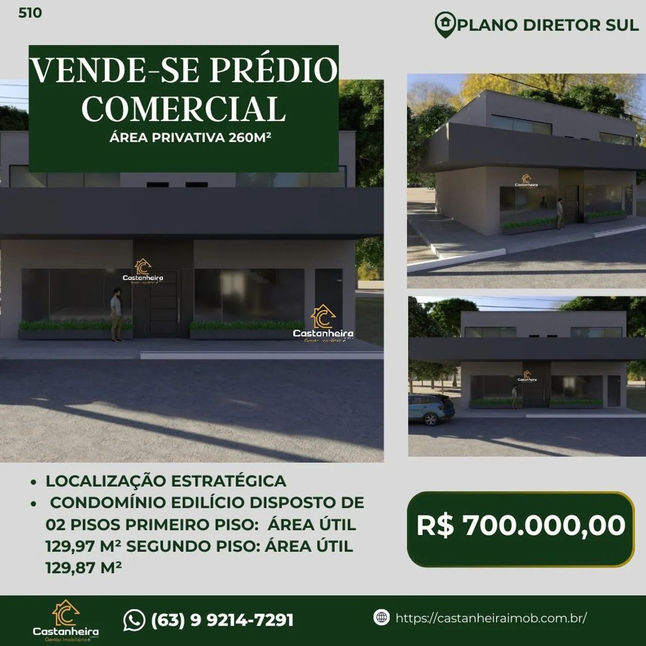 Prédio Comercial - 260 m² - Plano Diretor Sul - Foto 4