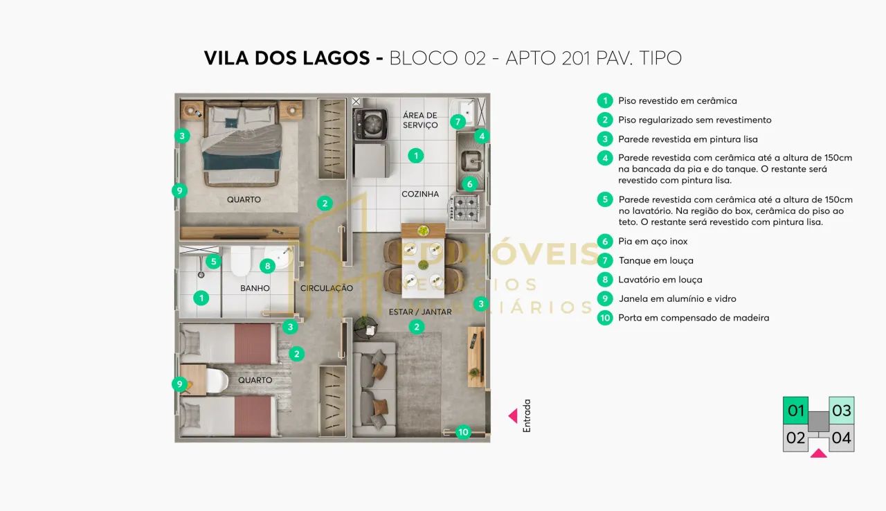 Apartamento 2 quartos à venda - Porto Canoa, Serra - ES 1498615576
