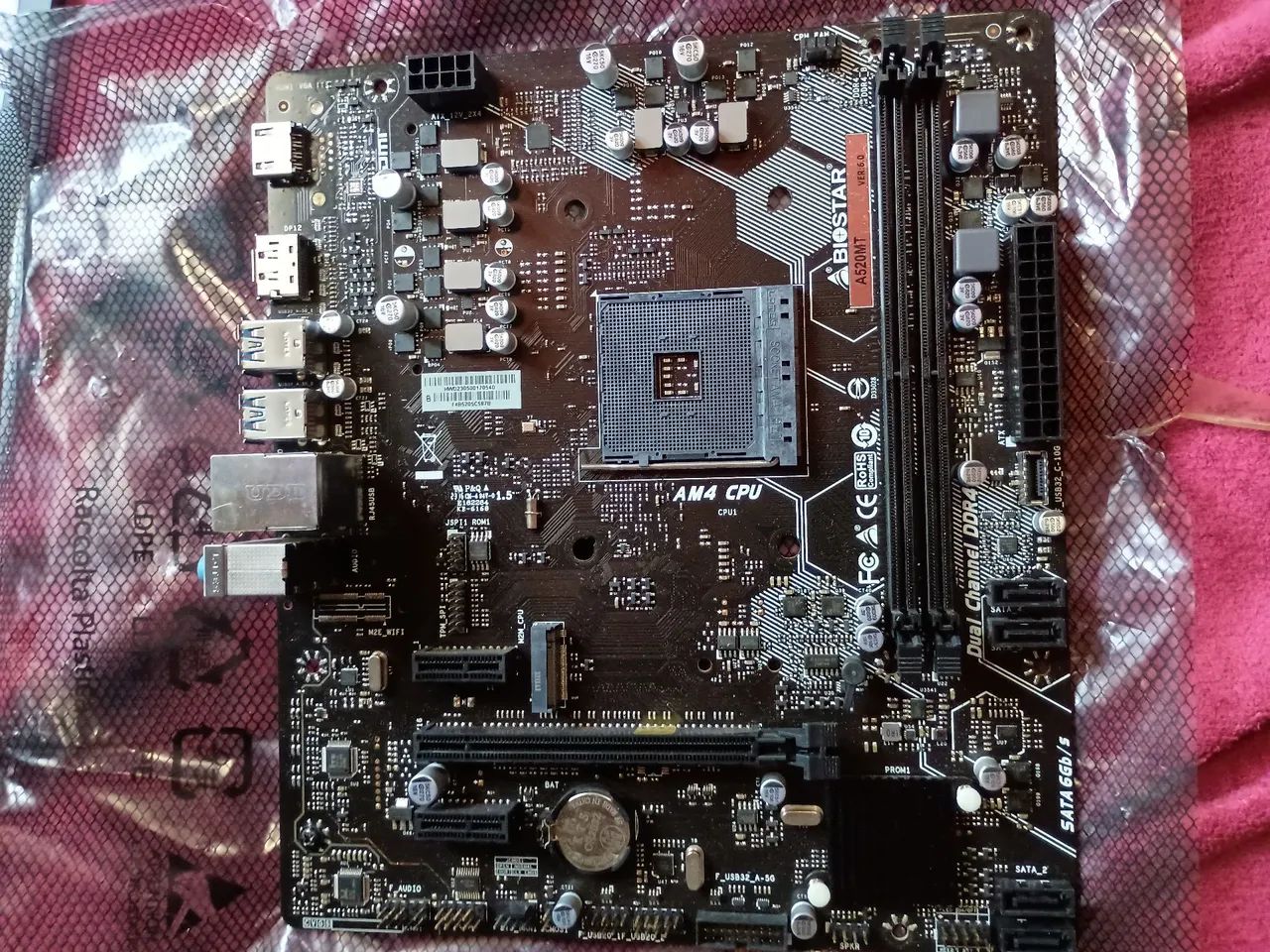 PLACA MÃE BIOSTAR A520MT V6.0 (COM DEFEITO, SEM VÍDEO) - Foto 2