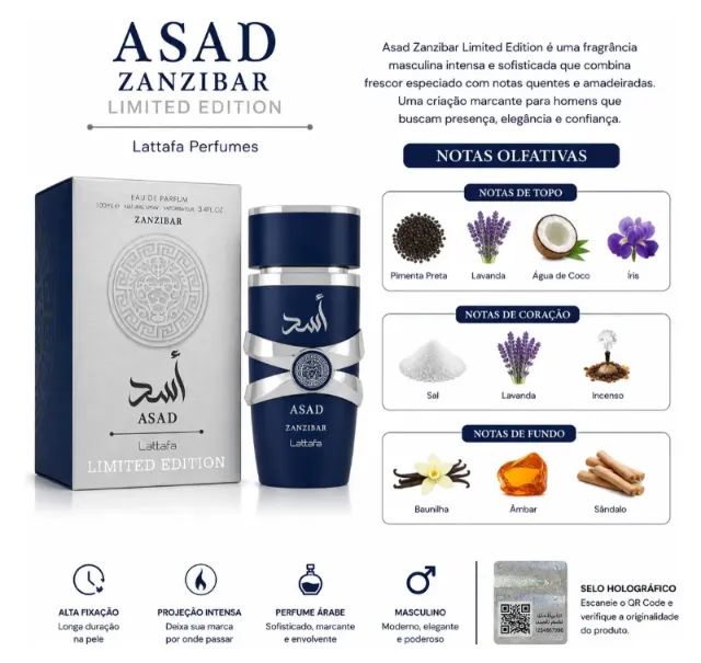 Perfume Asad Zanzibar Lattafa Limited Edition - Foto 3