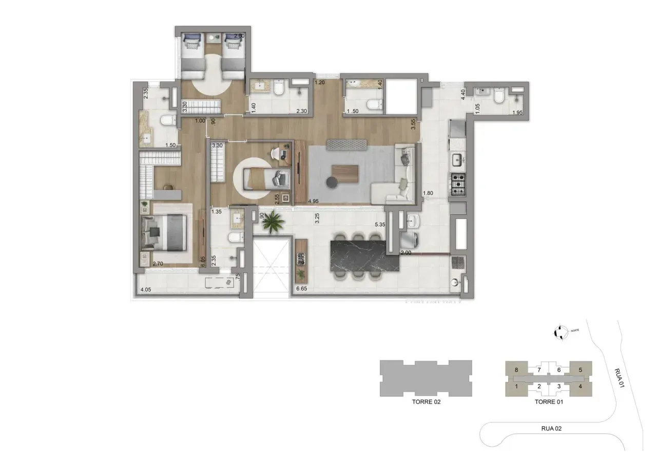 PLANTA 123m²