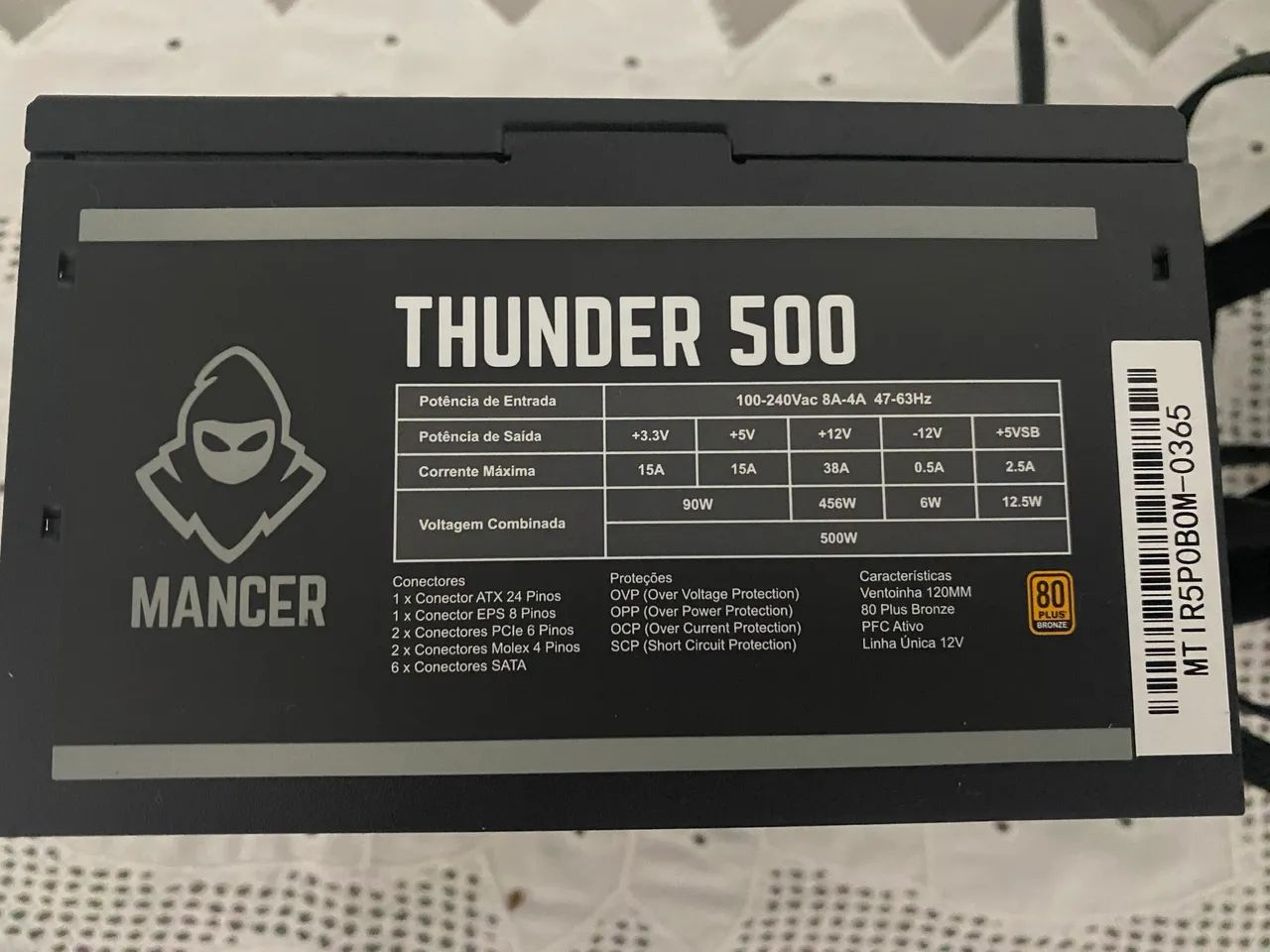 Fonte Mancer Thunder 500W Bronze 80 Plus - Foto 3