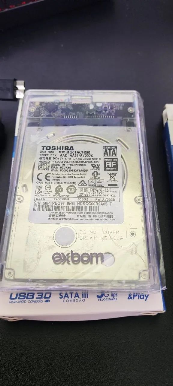 HD externo 500 GB case nova - Foto 2