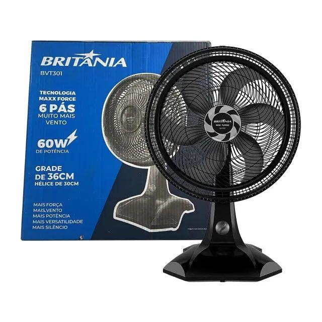 Ventilador De Mesa 30cm 6 Pás 60w Bvt301 Britânia - Foto 3