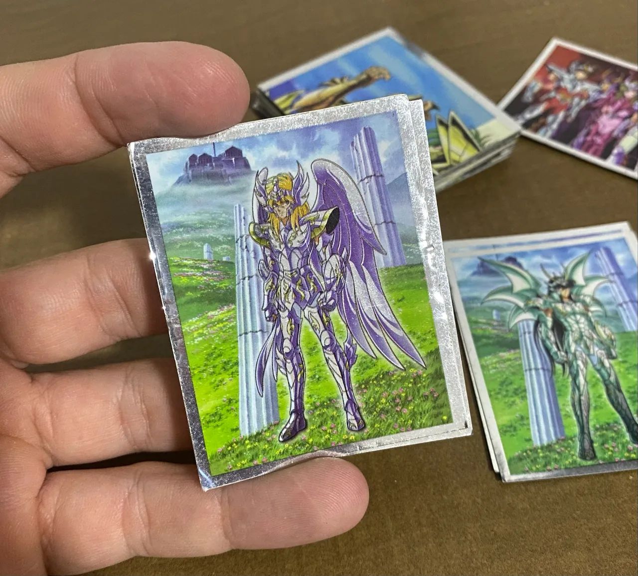 Kit 6 Figurinhas CDZ Cromadas Armaduras Divinas (Seiya, Shiryu
