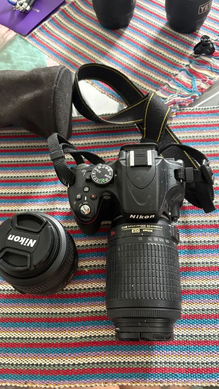 Camera Nikon D5100 Com 2 Lentes de 55mm e 200mm - Foto 2