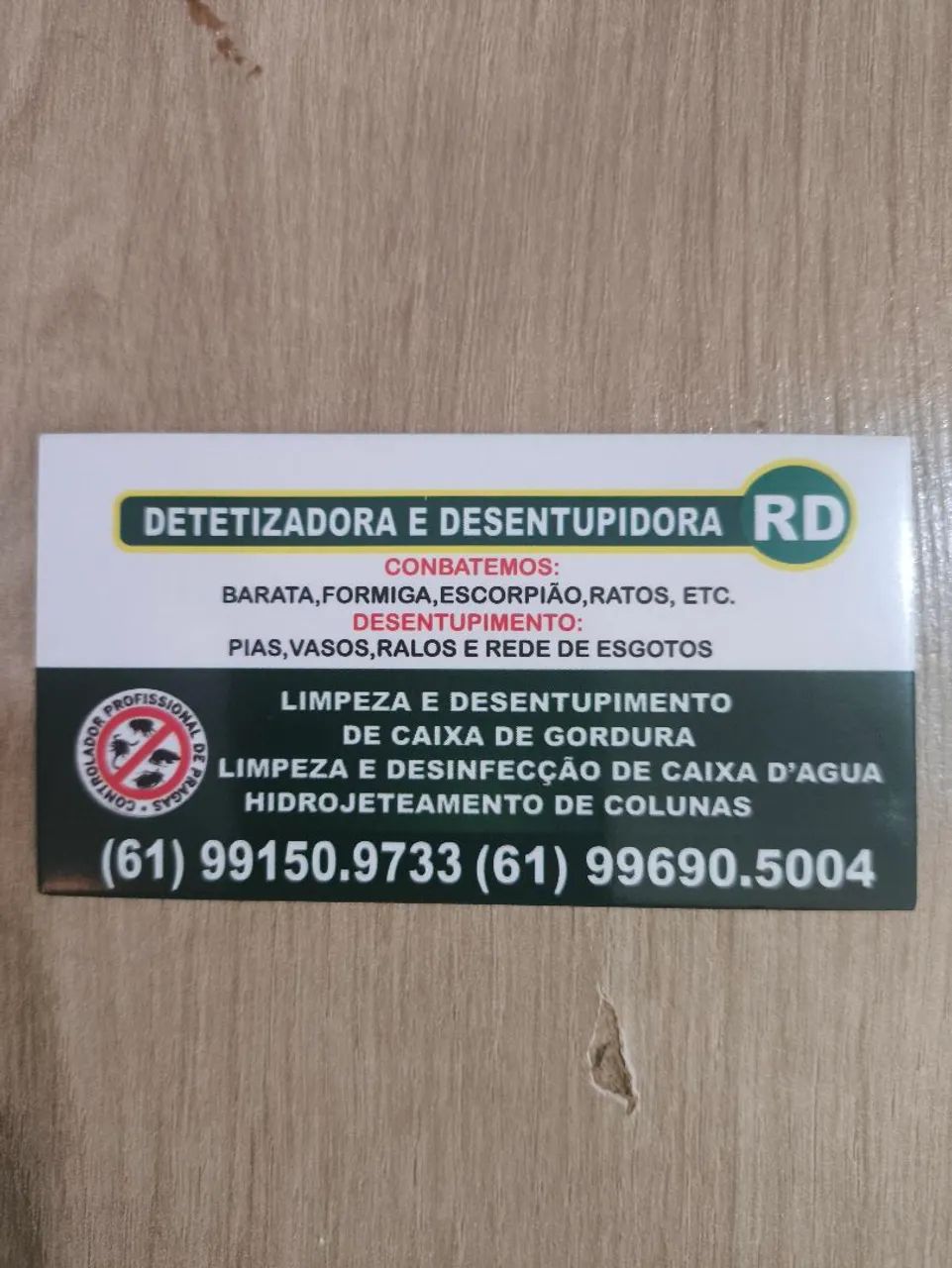 Dedetizadora e desentupidora RD