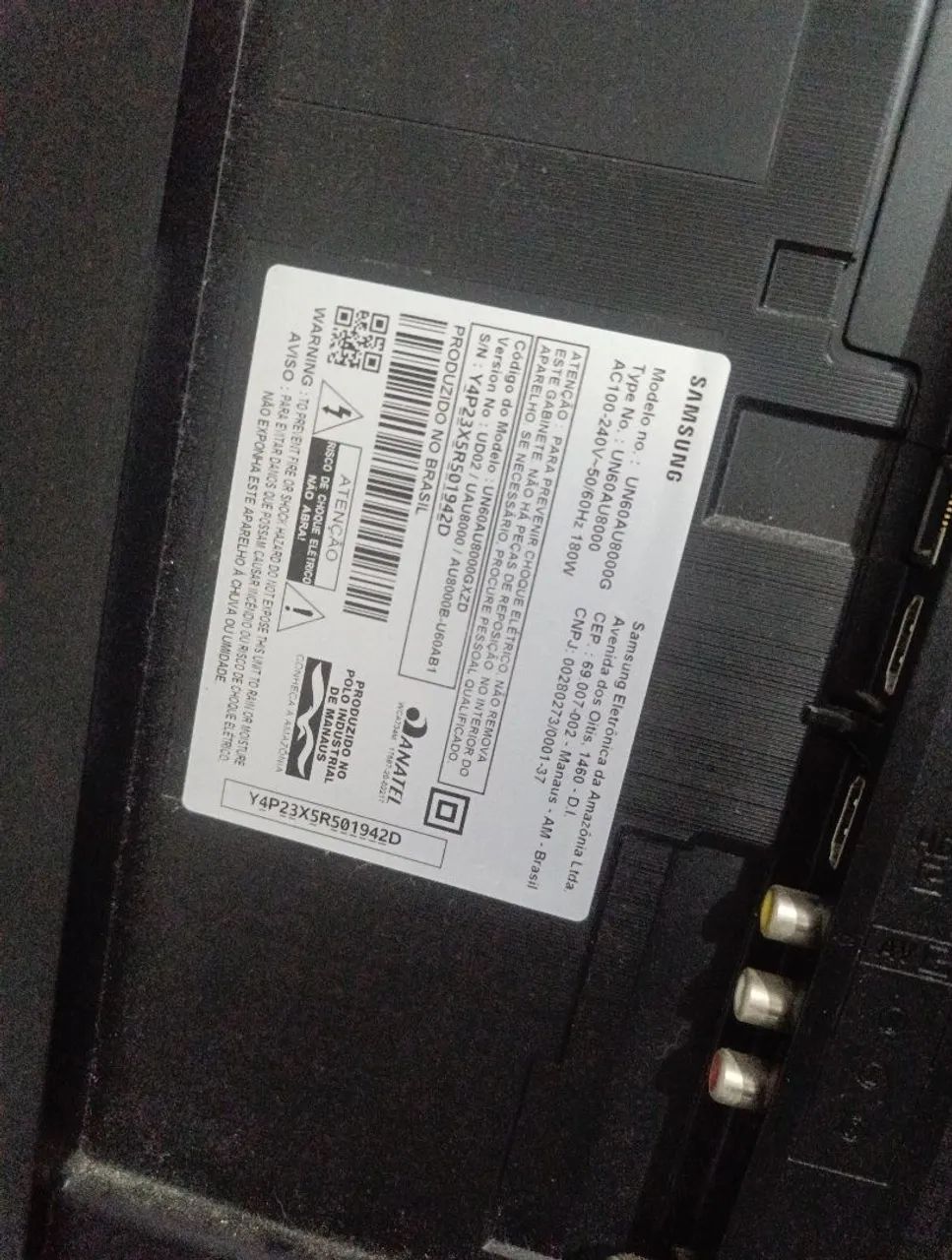  Samsung UN60AU8000 60? 4K - Tela Quebrada - Para Peças ou Conserto - Foto 4