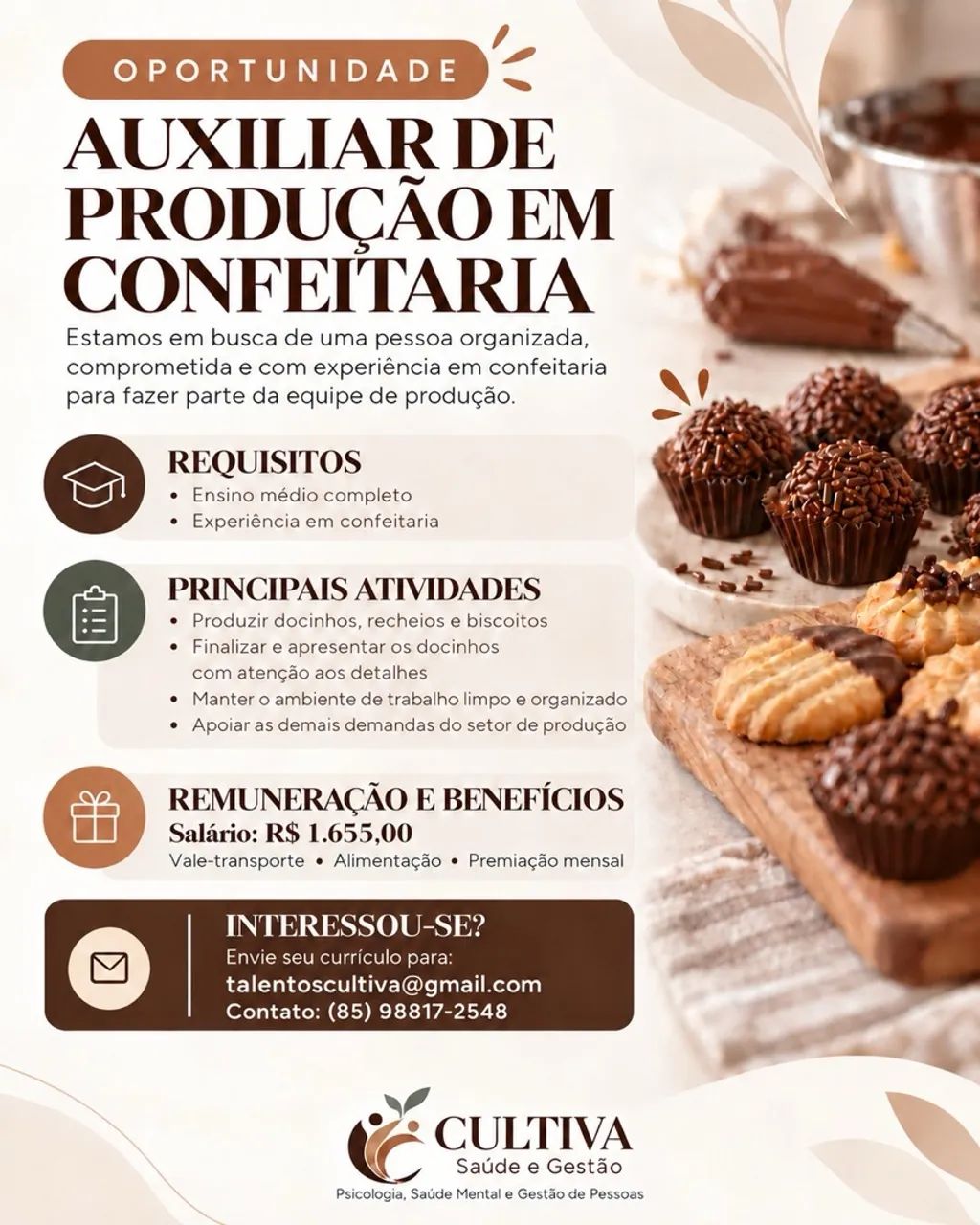 Auxiliar de Confeitaria 