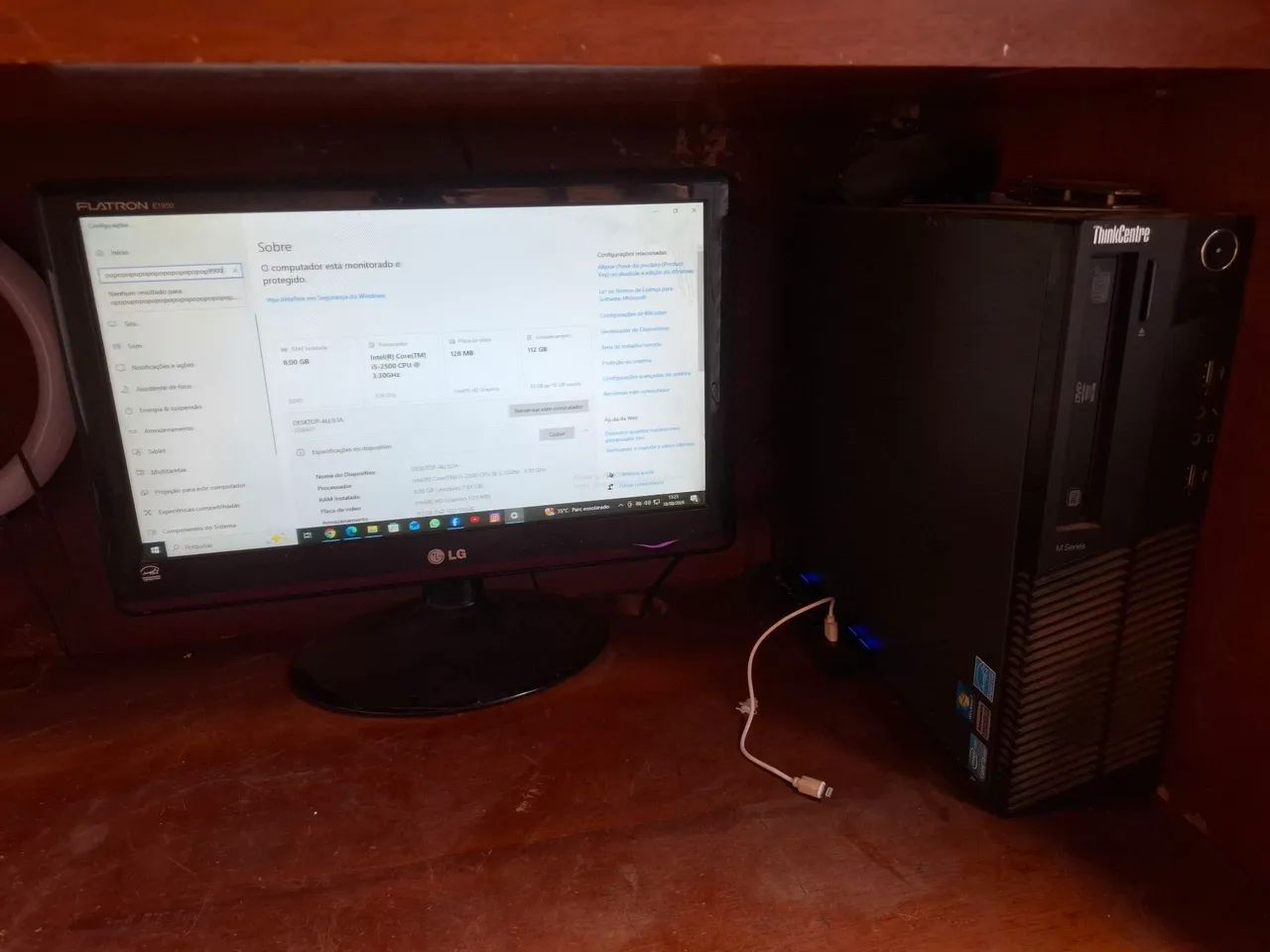 Computador I5 8Ram 120SSD top completo  - Foto 4