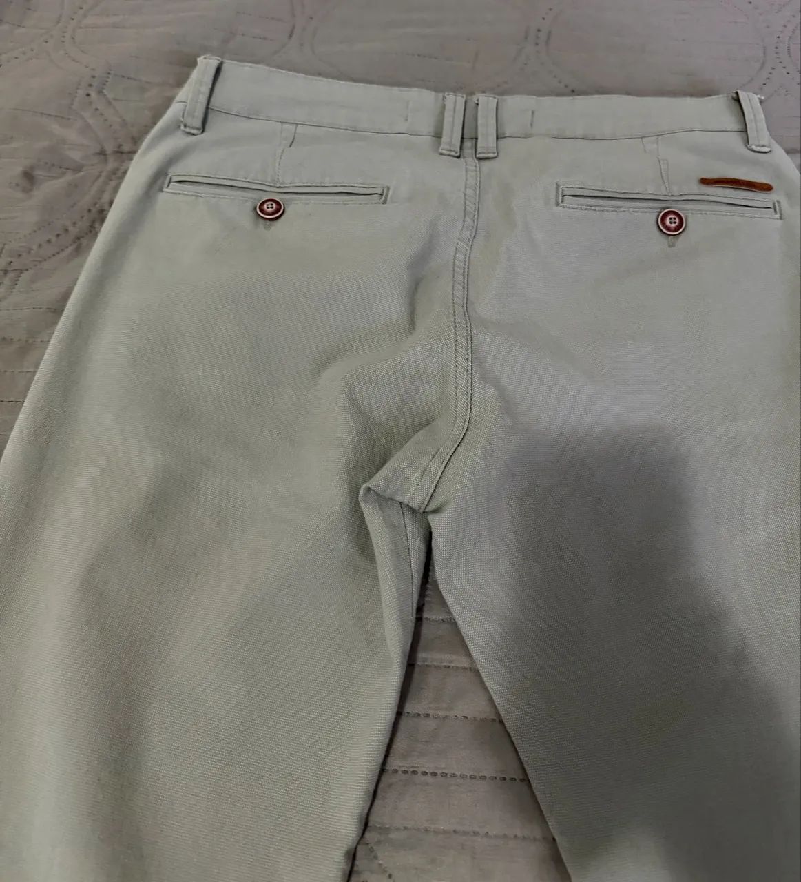 Calça de sarja Damyller (44) - bege - Foto 5