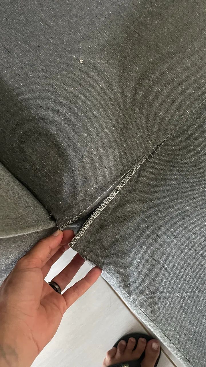 Sofá cama linho cinza 3 lugares  - Foto 2