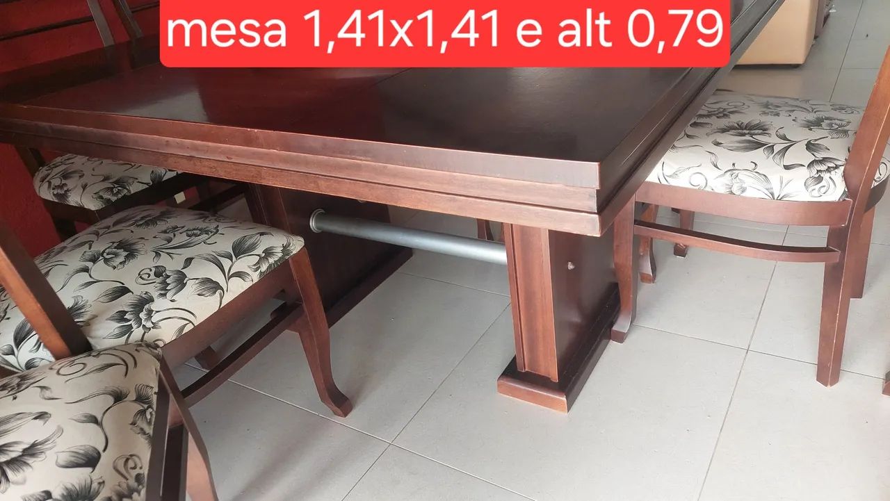 Mesa jantar quadrada com 8 cadeiras - Foto 3