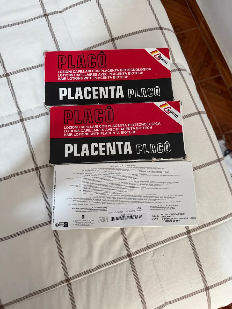 Placenta Placo Original - 12 Ampolas | Tratamento Capilar Importado | Lacrado 