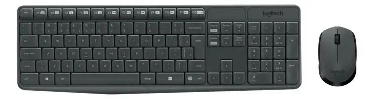 Logitech MK235 teclado grafite e mouse preto