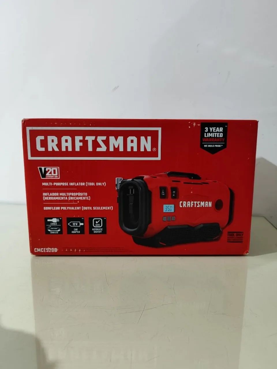 Compressor de Pneus Portátil CRAFTSMAN V20 - com 3 Modos - Foto 3