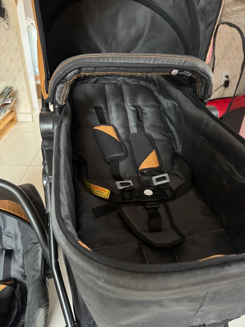 Carrinho de bebê Galzerano 3 em 1 com Moisés e bebê conforto - Foto 2