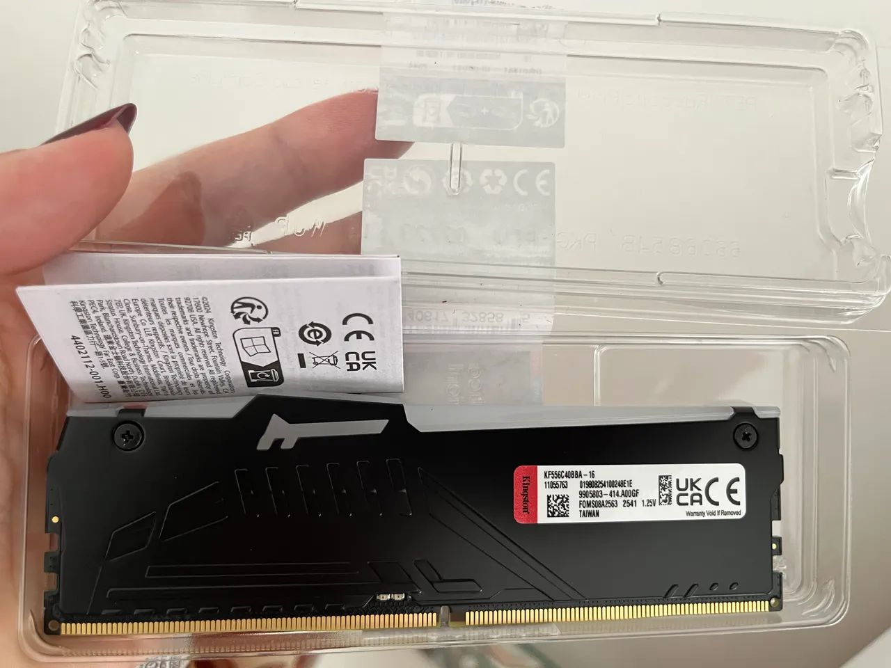 Memória RAM 16GB RGB DDR5 5600MHZ KINGSTON FURY BEAST - Foto 2