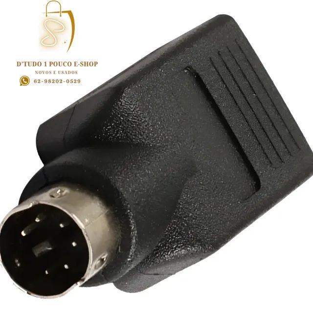 Adaptador Conversor Transforma Ps2 X Usb-a P/ Teclado Mouse- NOVO - Foto 3