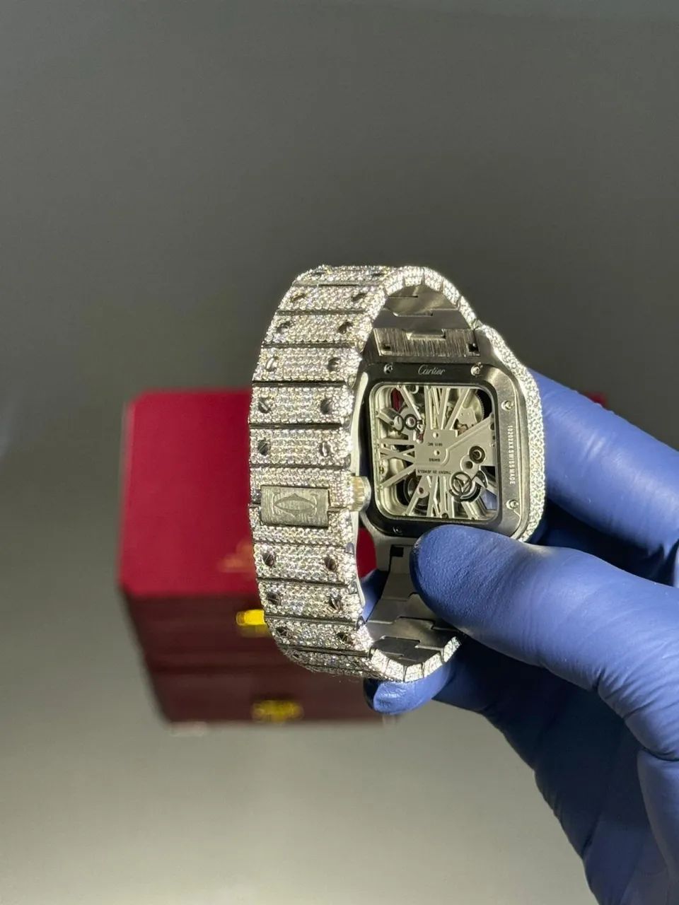 Relógio cartier cravejado full moissanite diamond  - Foto 2