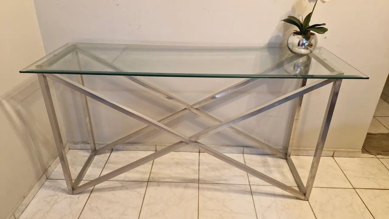 Vendo Aparador de inox com tampa de vidro - Foto 2