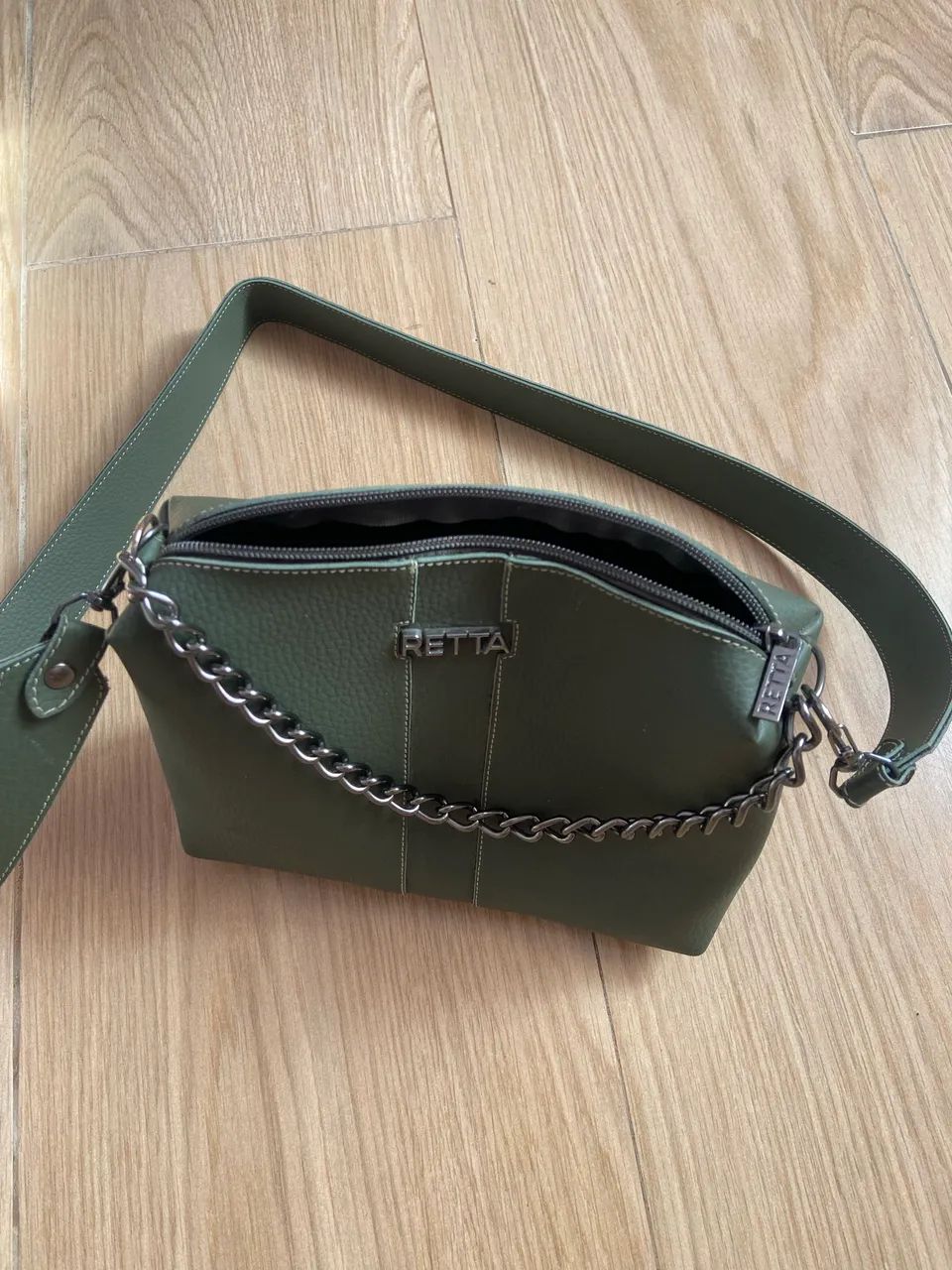 bolsa transversal verde retta - Foto 2