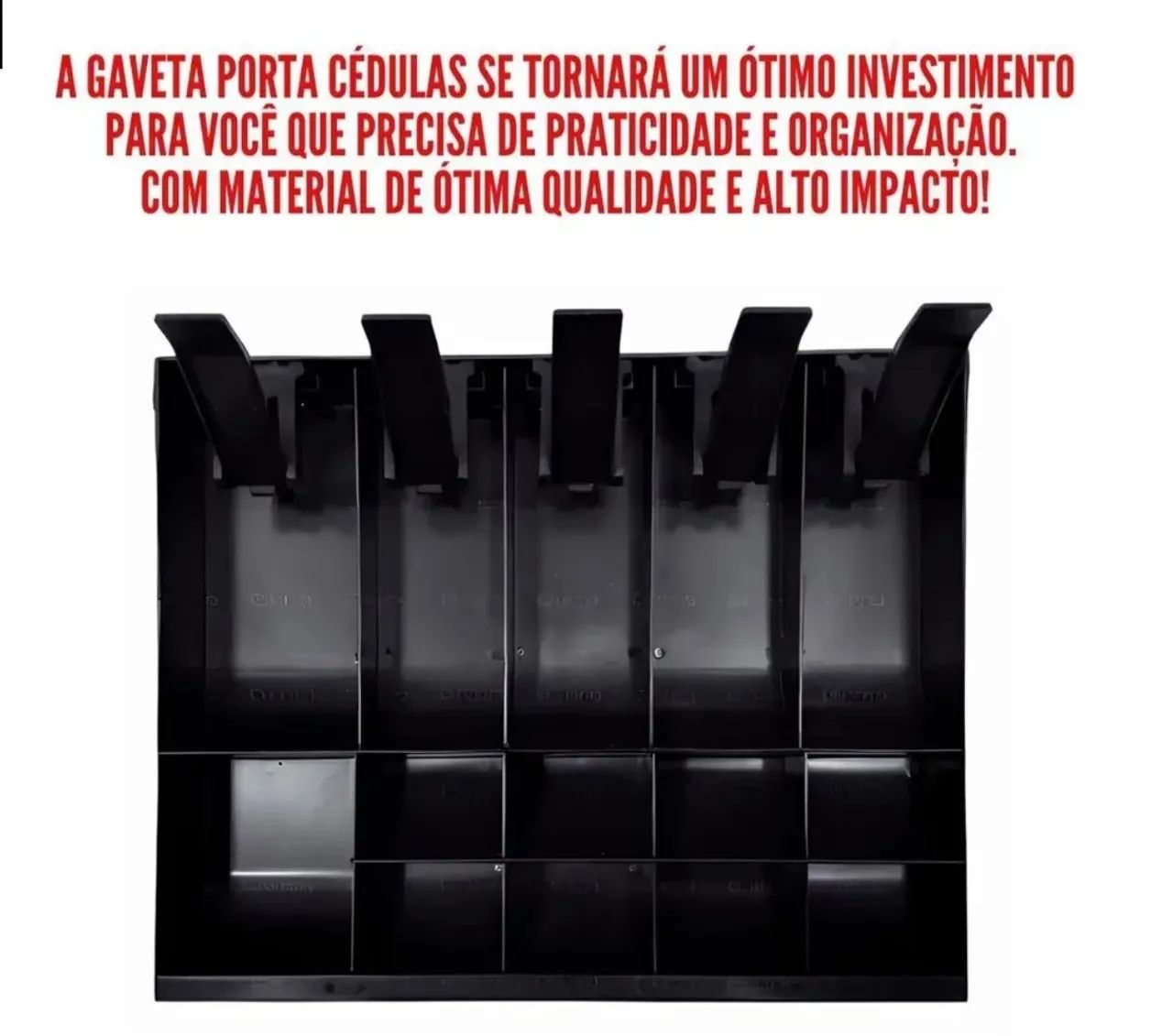 Caixa de dinheiro e moedas manual porta cédulas com divisórias  - Foto 5