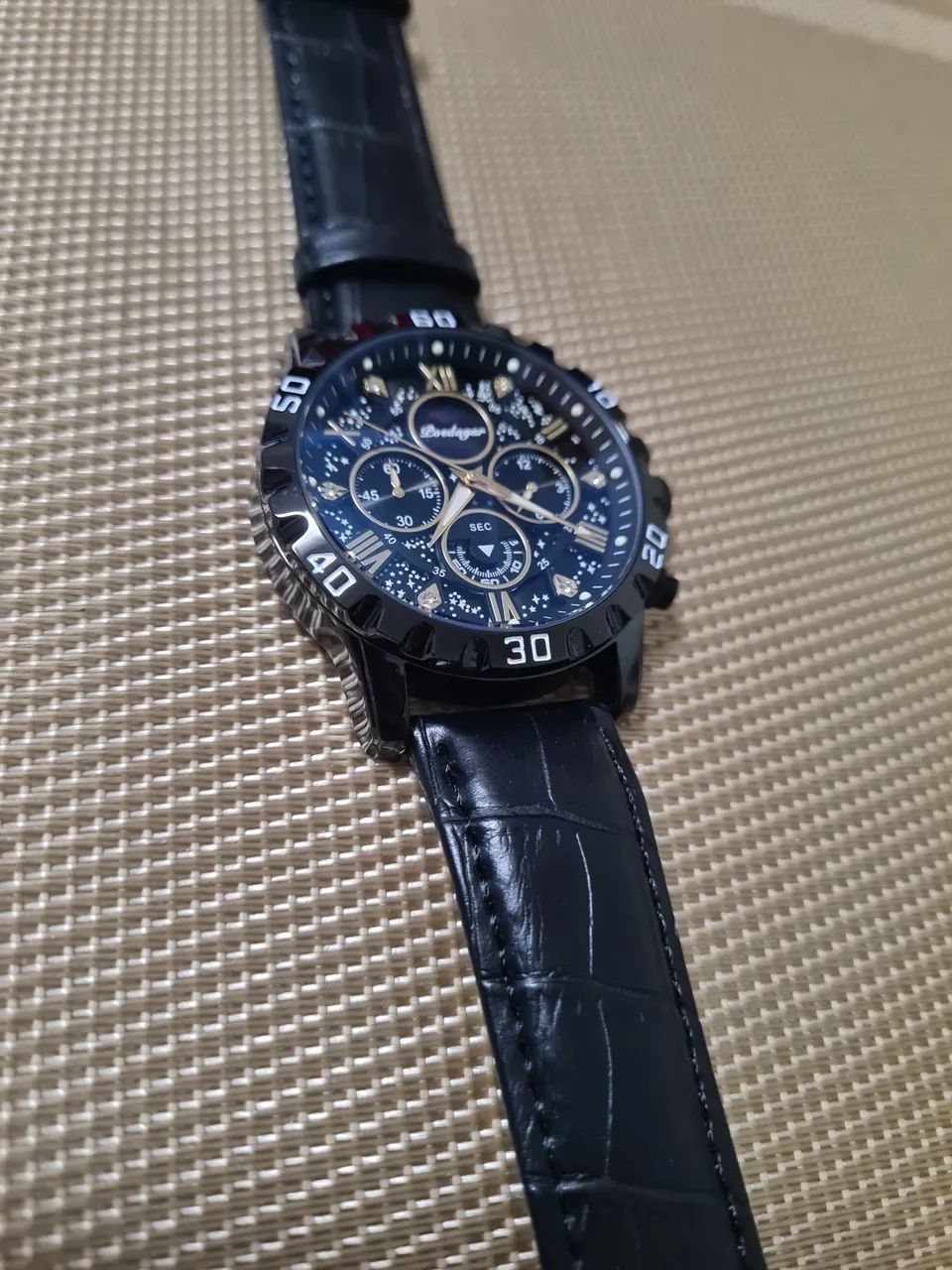 Relógio De Quartzo Preto Com Cronógrafo Luminoso Masculino - Foto 5