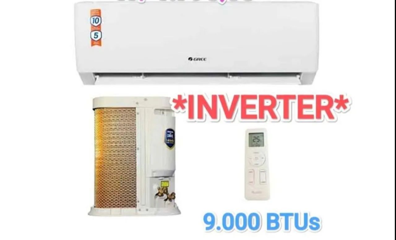 Ar Split Gree INVERTER 9000 BTUs + Nota + Garantia 