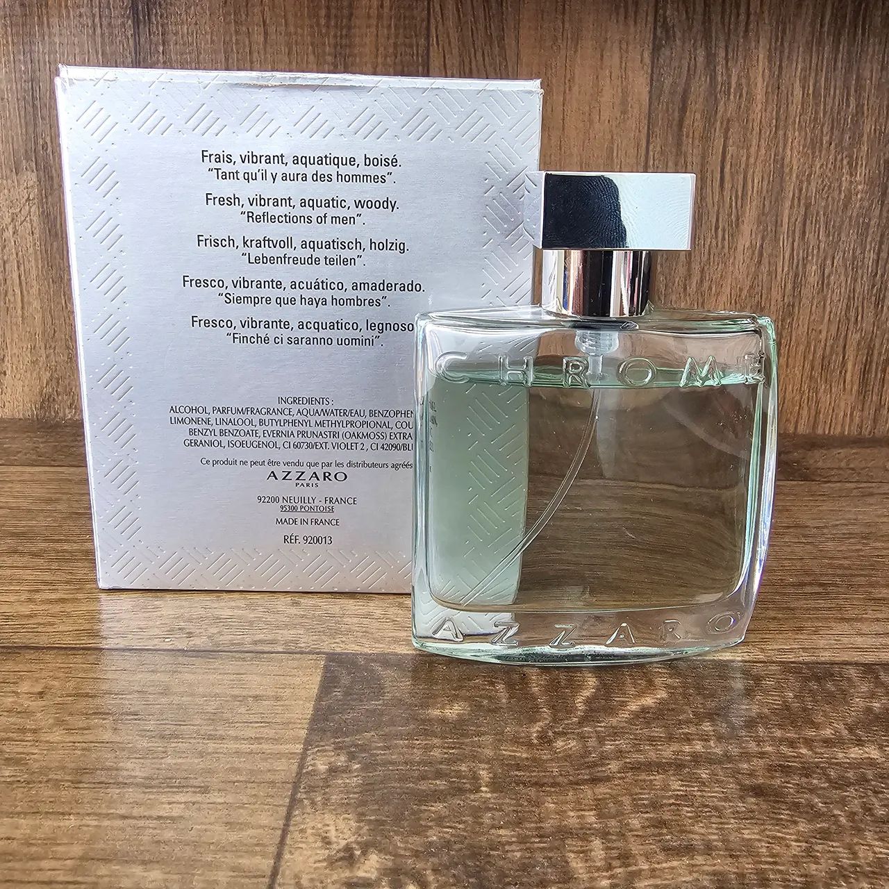 Azzaro chrome 50ml volume conforme a foto. 