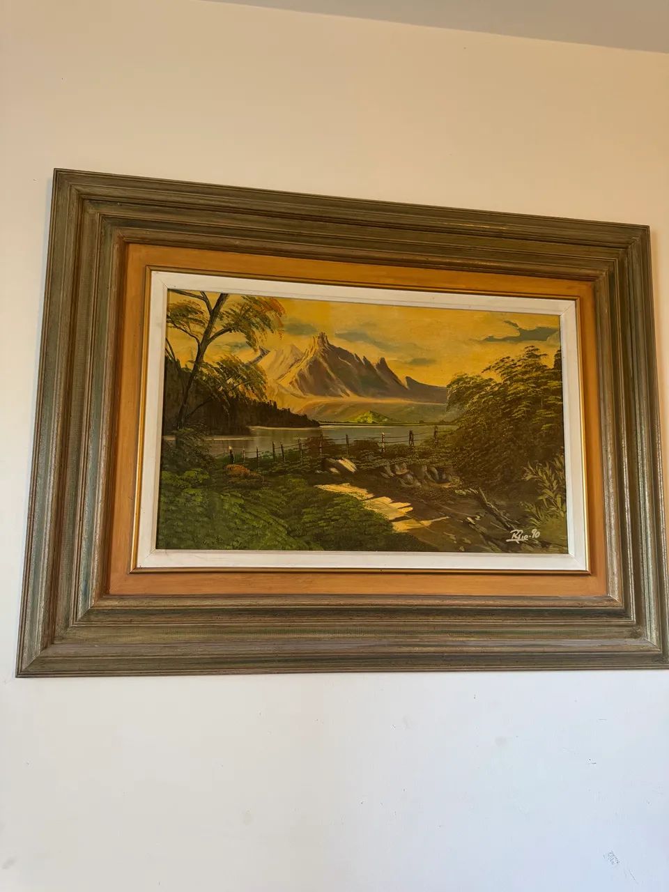 Quadro pintado com os pés 