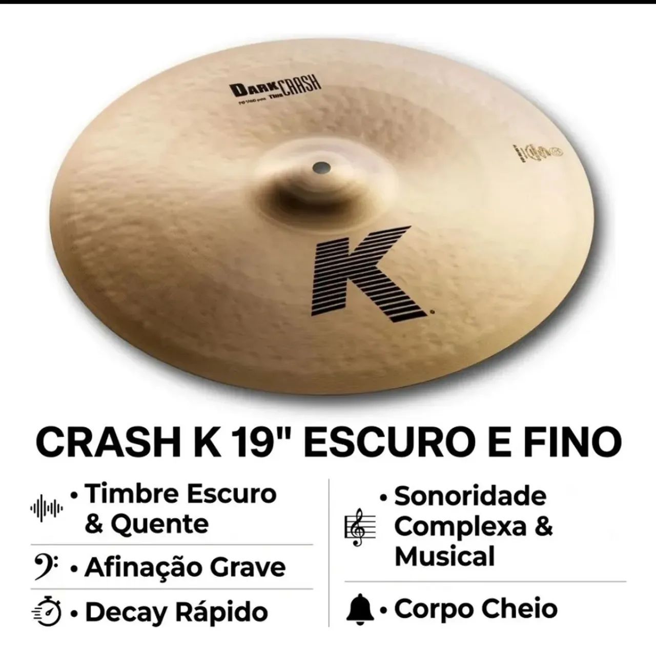 Kit de pratos Zildjian K - Foto 5