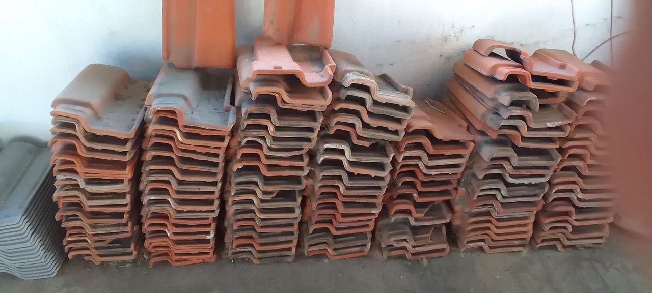 100 telhas romanas cerâmicas 