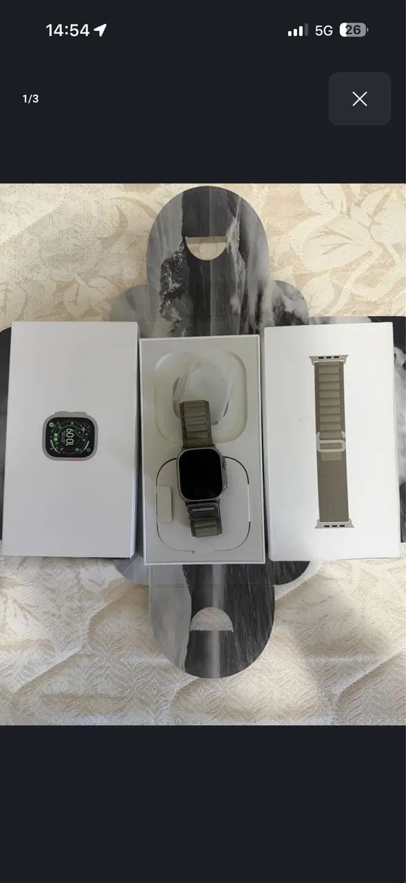 APPLE WATCH ULTRA 3 COMPLETO COM CAIXA BATERIA 100% 