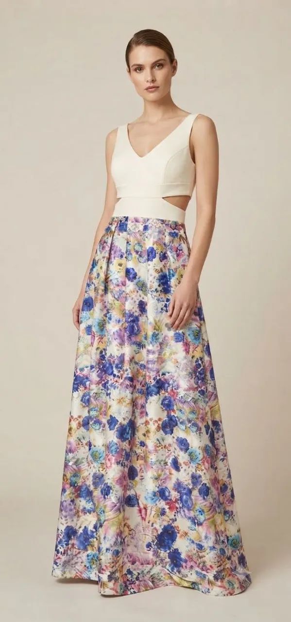 Vestido de festa estampado 