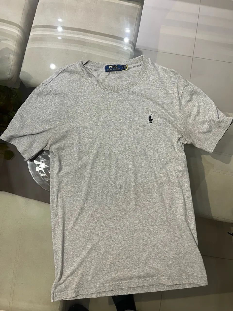 Camiseta polo Ralph Lauren cinza 