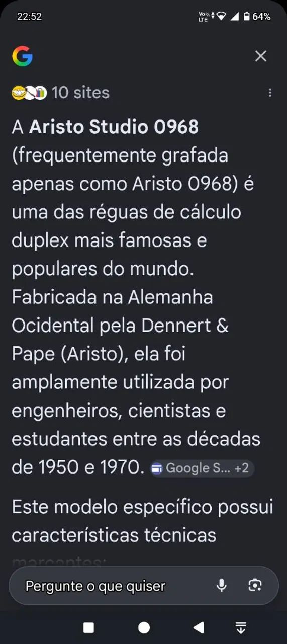 Régua de cálculo aristo 0968( peça de coleção) - Foto 4