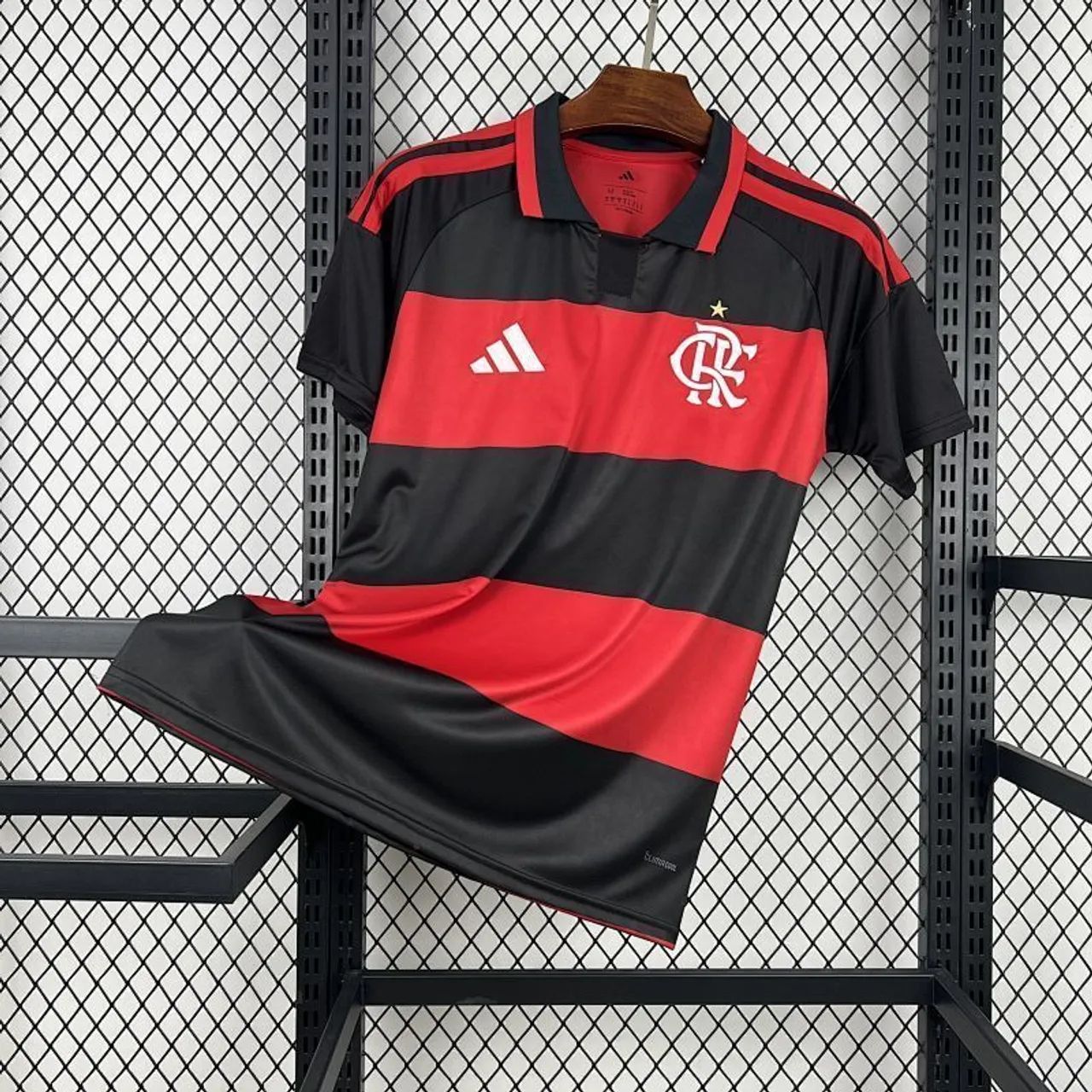 Camisa Flamengo Adidas Preta e Vermelha - Nova