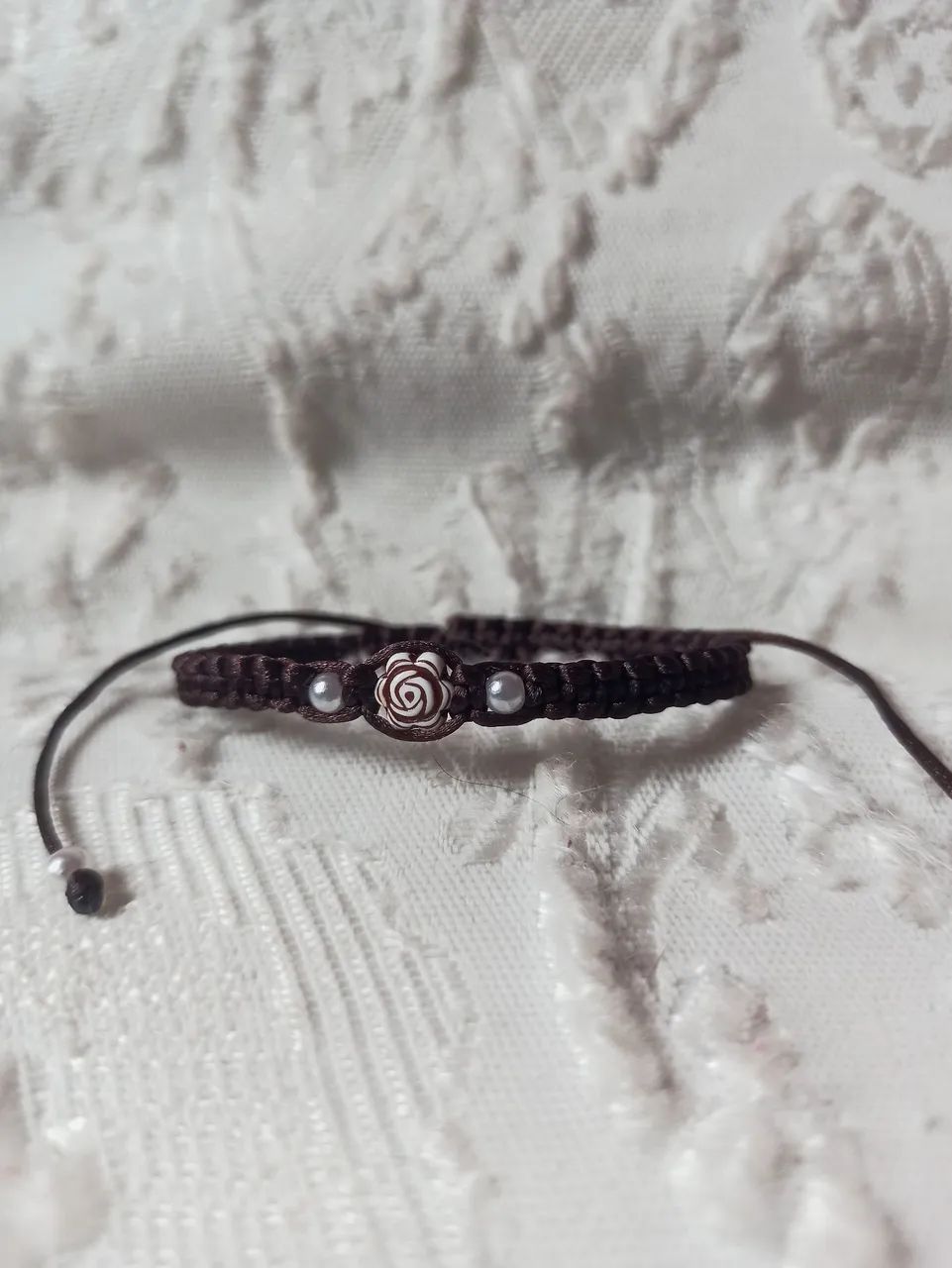 Pulseira macrame flor - Foto 3