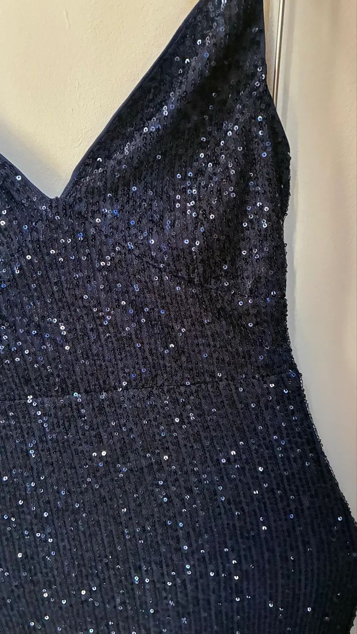 Vestido azul marinho Shein 