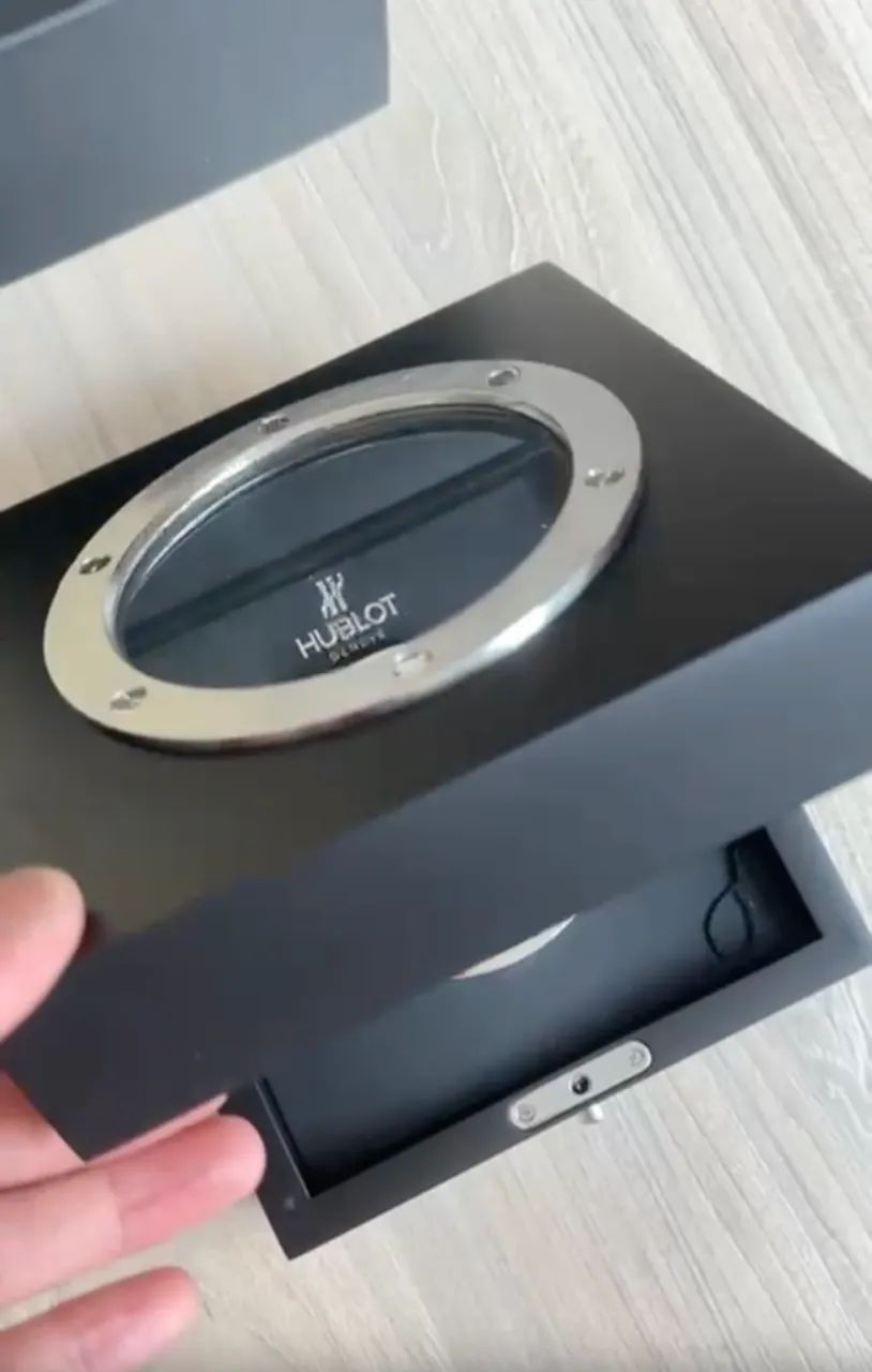 Caixa Hublot Preta de luxo Completa - Foto 3