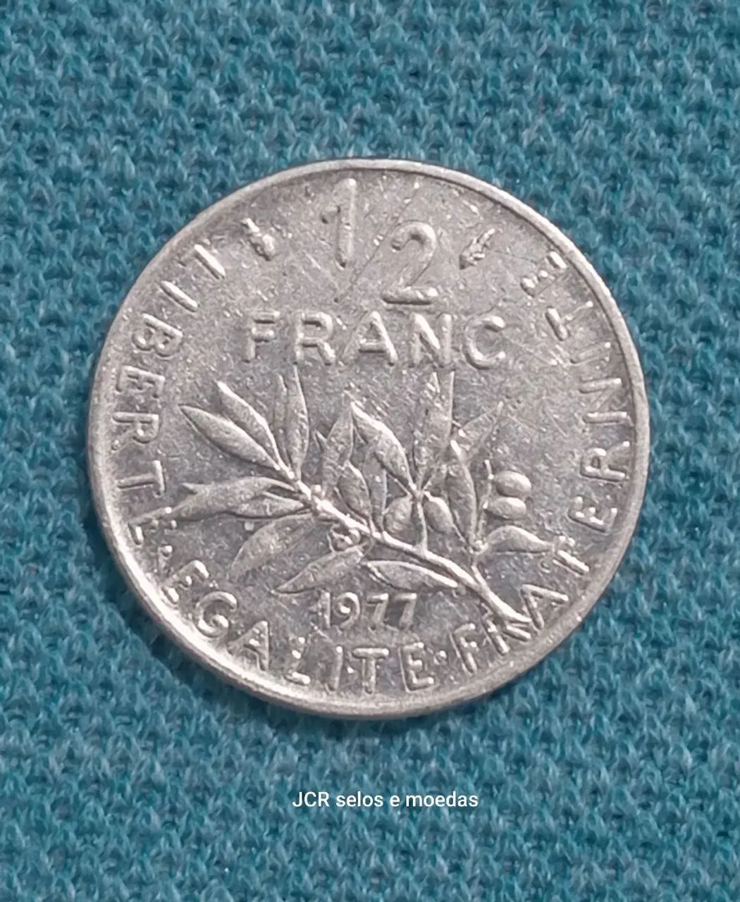 Moeda francesa 1/2 franco 1977 - Foto 2